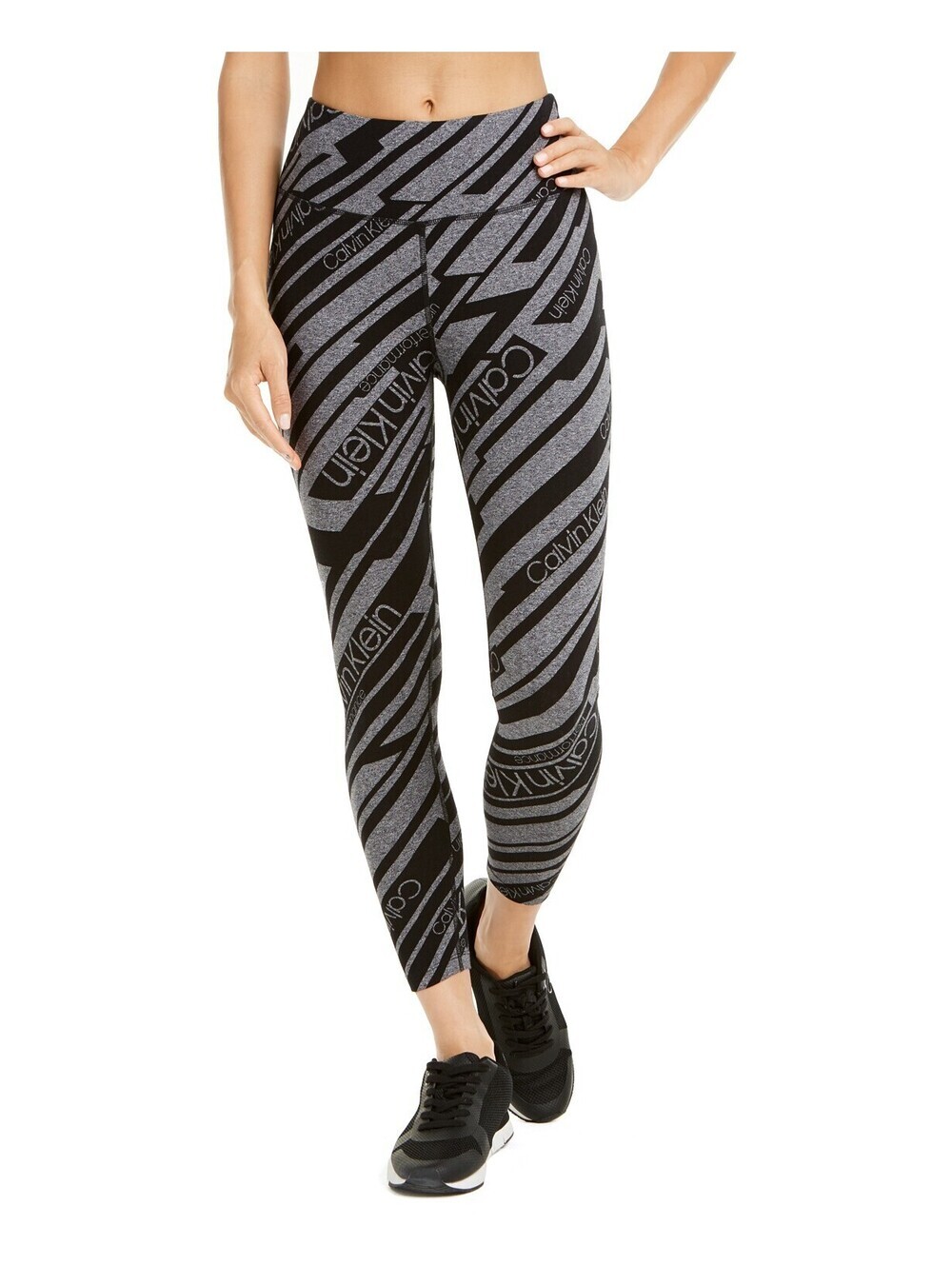 Calvin Klein Womens Logo-Print High-Rise Leggings Size XS